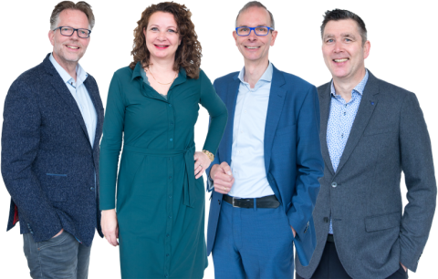 Remco Vos, Grietje Hofstede, Bernard Brons en Harry Kers - accountmanagers