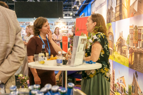 In gesprek op de beurs