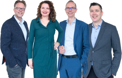 Remco Vos, Grietje Hofstede, Bernard Brons en Harry Kers - accountmanagers