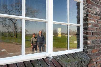 boerderij in Opeinde raam