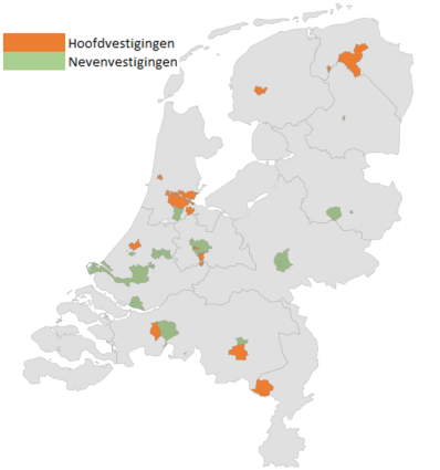  Hoofd en Nevenvestigingen funderingsonderzoeksbureaus
